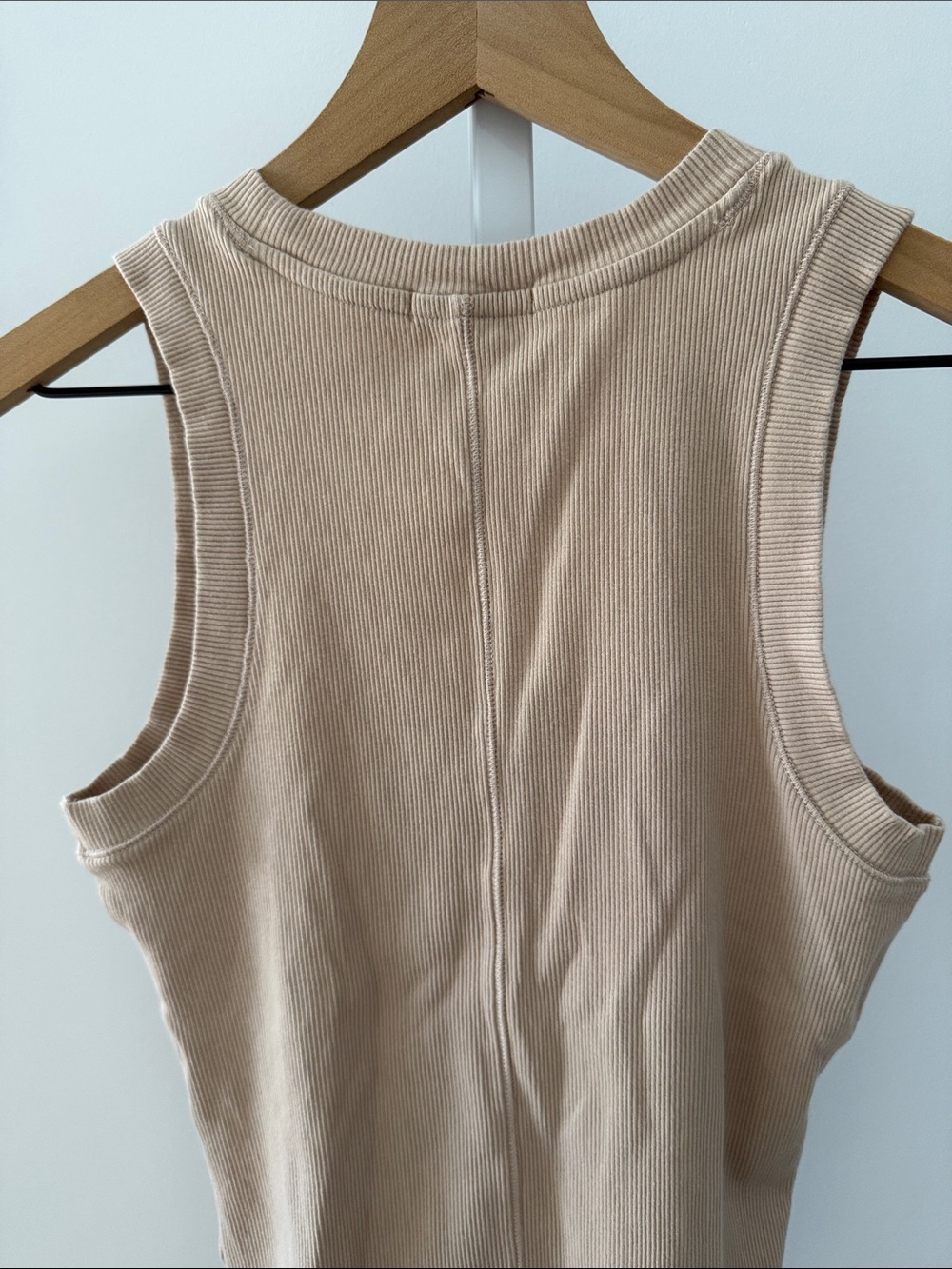 Z Supply Sirena ribbed scoop neck tank top Light Beige small - Picture 4 of 6